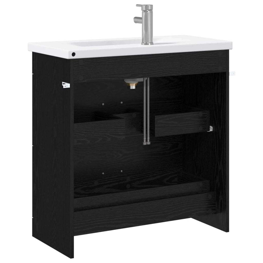 Set di mobili per il bagno Rovere Nero 81 x 40 x 84,5 cm 3404375