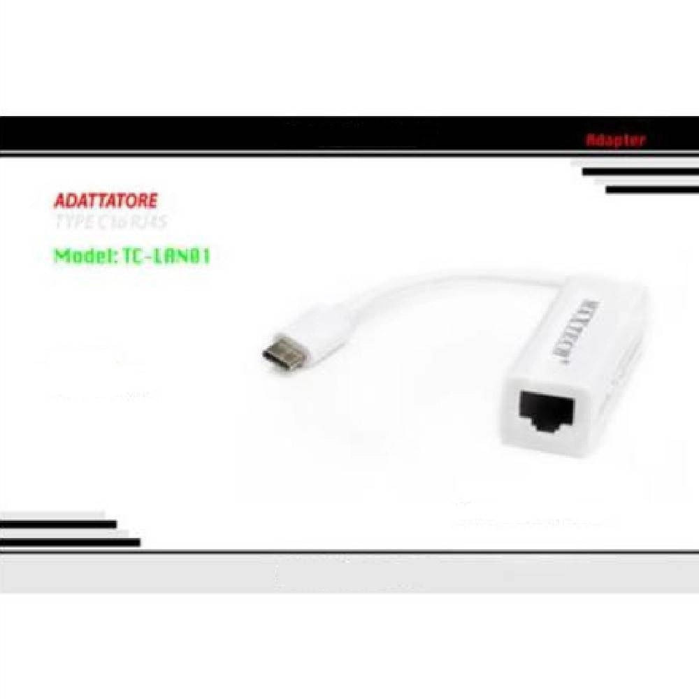 Trade Shop - Adattatore Type-c A Rj45 Lan Ethernet Cavo Rete Per Pc Laptop Maxtech Tc-lan01 -
