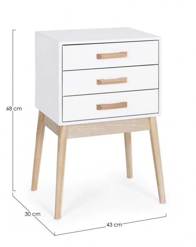 Cassettiera Legno Bianco Moderna da Interno - EXCEPTIONAL