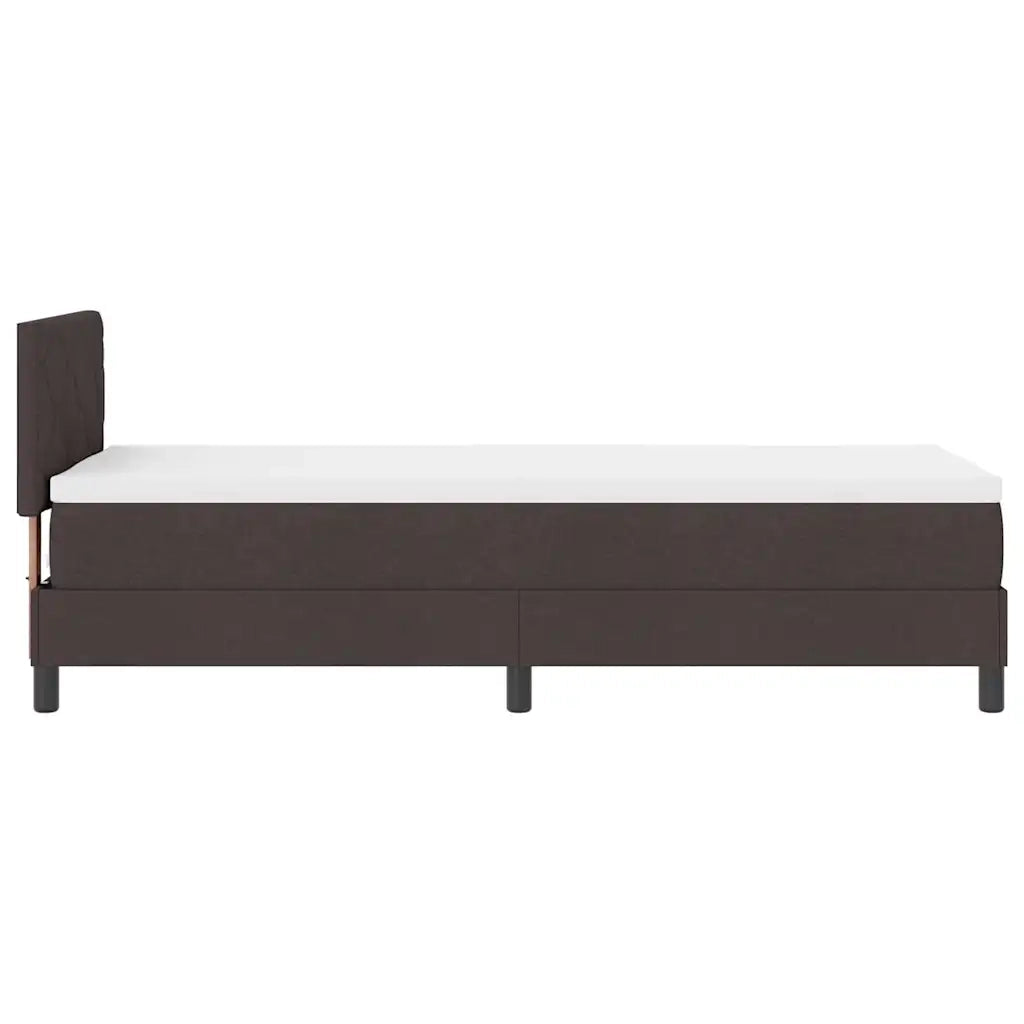 Letto a molle con materasso Marrone Scuro 80 x 200 cm Tessuto 3342243