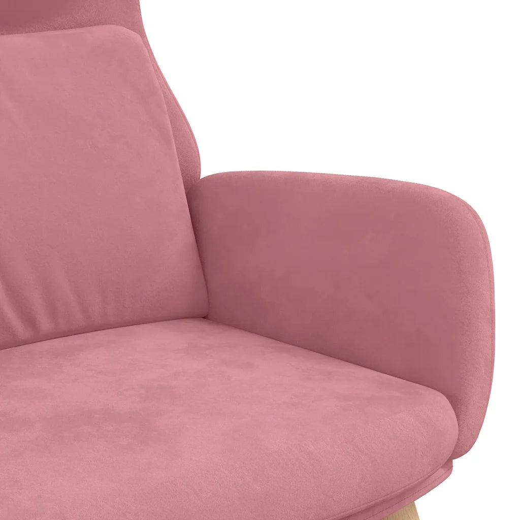 Sedia Relax Rosa in Velluto 341355
