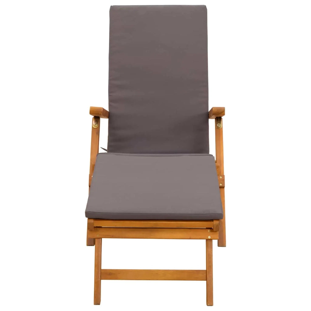 Lettino prendisole reclinabile e pieghevole 2 pcs Grigio 42025008