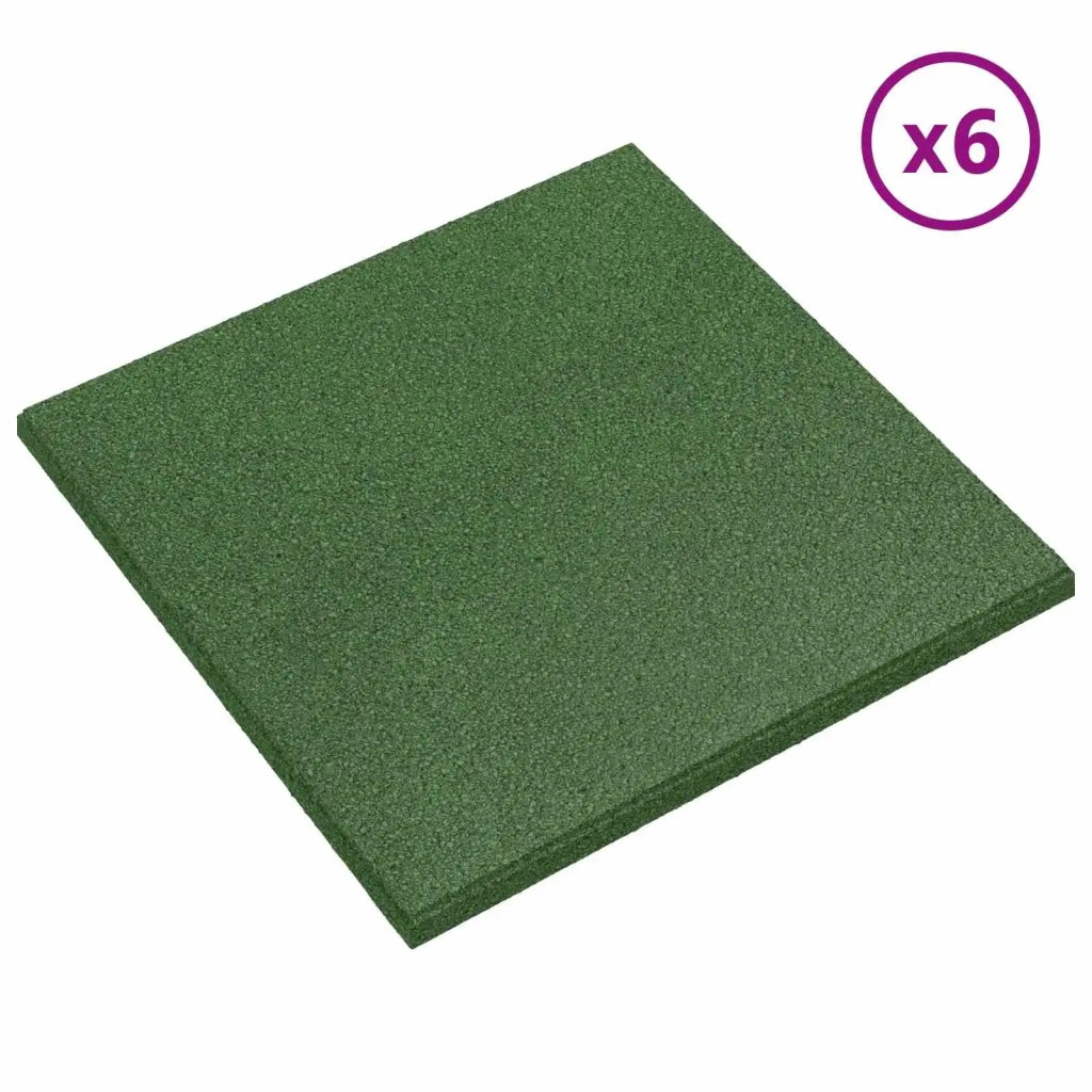Piastrelle per Protezione dalle Cadute 6 pcs Verde 50 x 50 cm