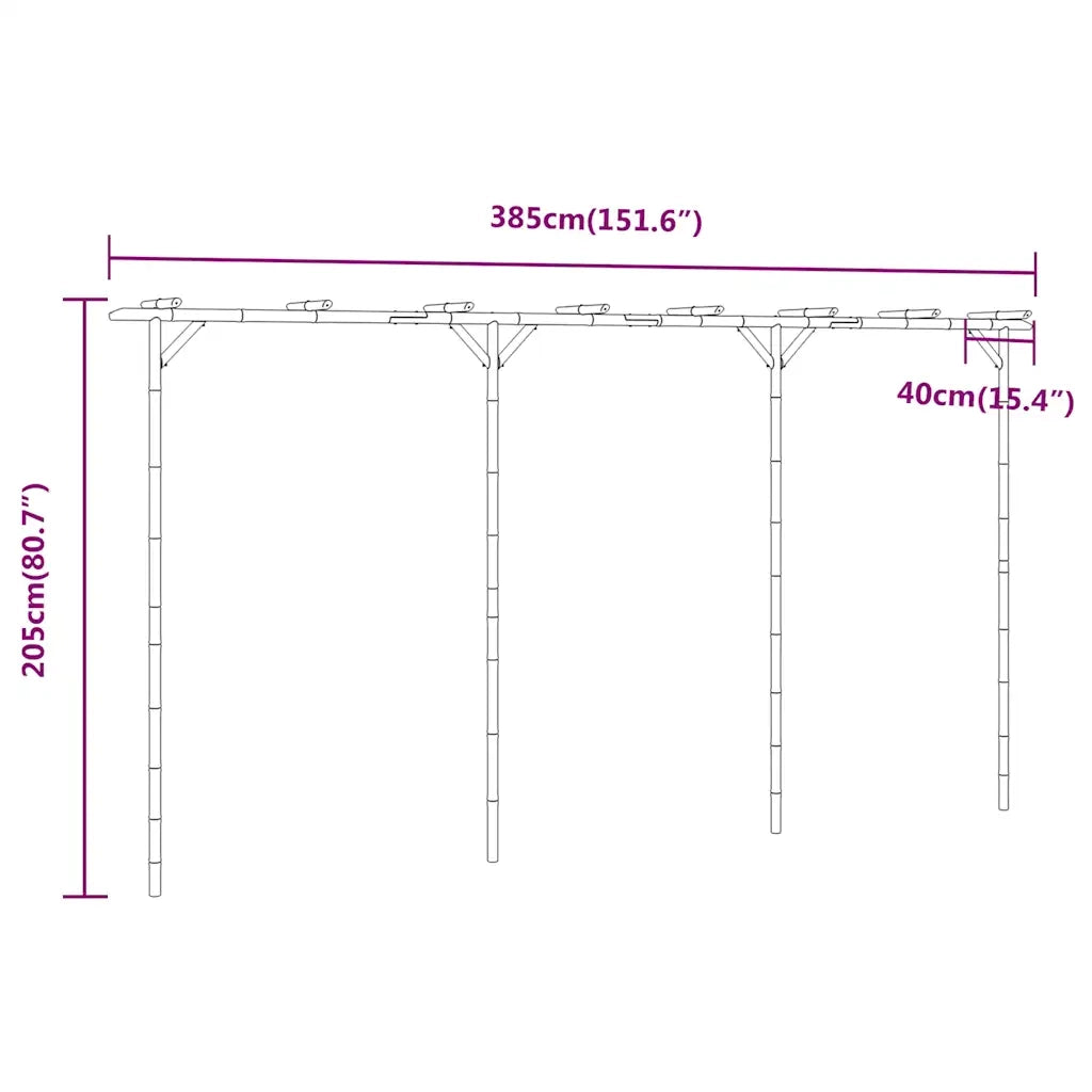 Pergola in Bamb¨´ 385x40x205 cm CFW3004314