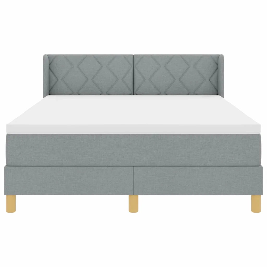 <strong>Letto a Molle< / strong> Grigio chiaro 160 x 200 cm