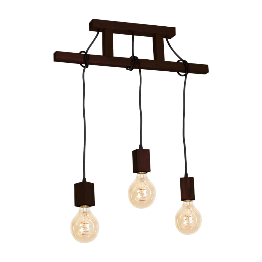 Lampadario a sospensione Milagro Jack 3xE27 legno scuro