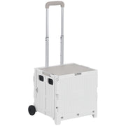 Carrello per la spesa con 2 ruote e manico regolabile ¨C Minimal ¨C 41,5x32,5x85 cm bianco