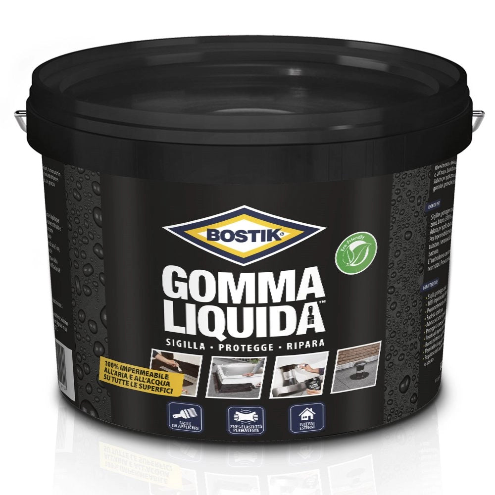 GOMMA LIQUIDA IMPERMEABILIZZANTE lt. 5 - barattolo  - BOSTIK