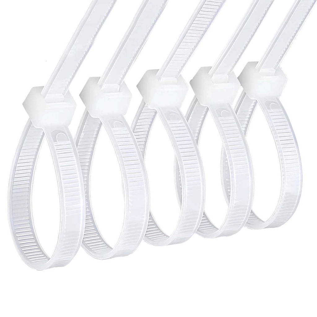 Fascette Stringicavo Autobloccanti 3,6 × 250 mm 30 Pezzi in Nylon Bianco Avizar