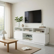 Cassettiera TV bianca in MDF lunghezza 160 cm