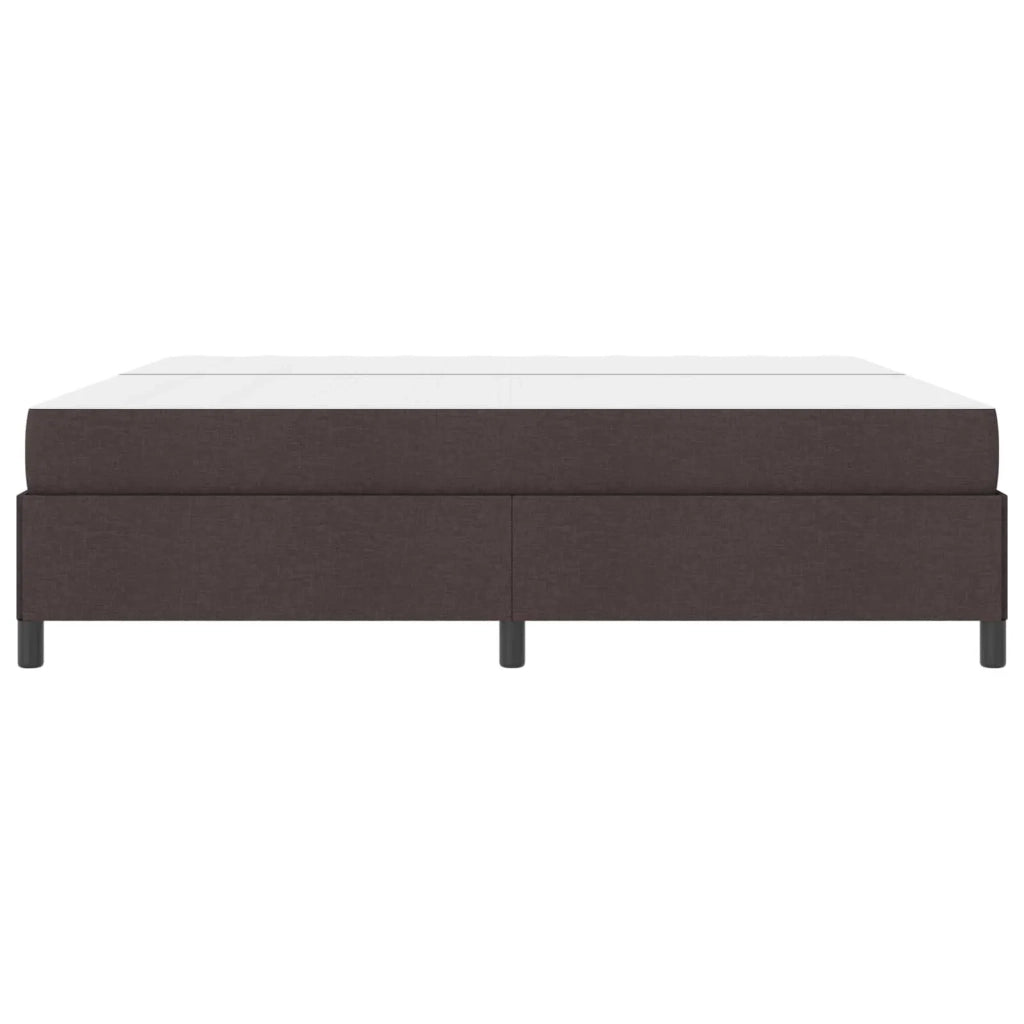 Letto a molle con materasso Marrone Scuro 200 x 200 cm Tessuto