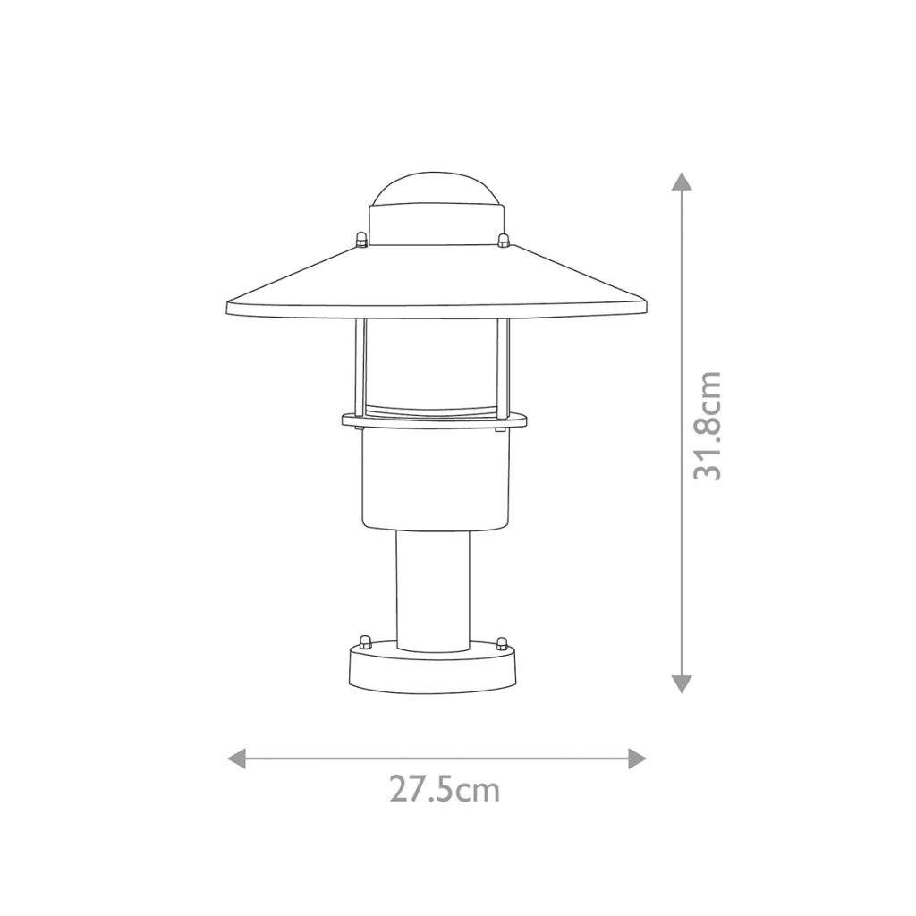Lampada da esterno su basamento argento E27 Elstead