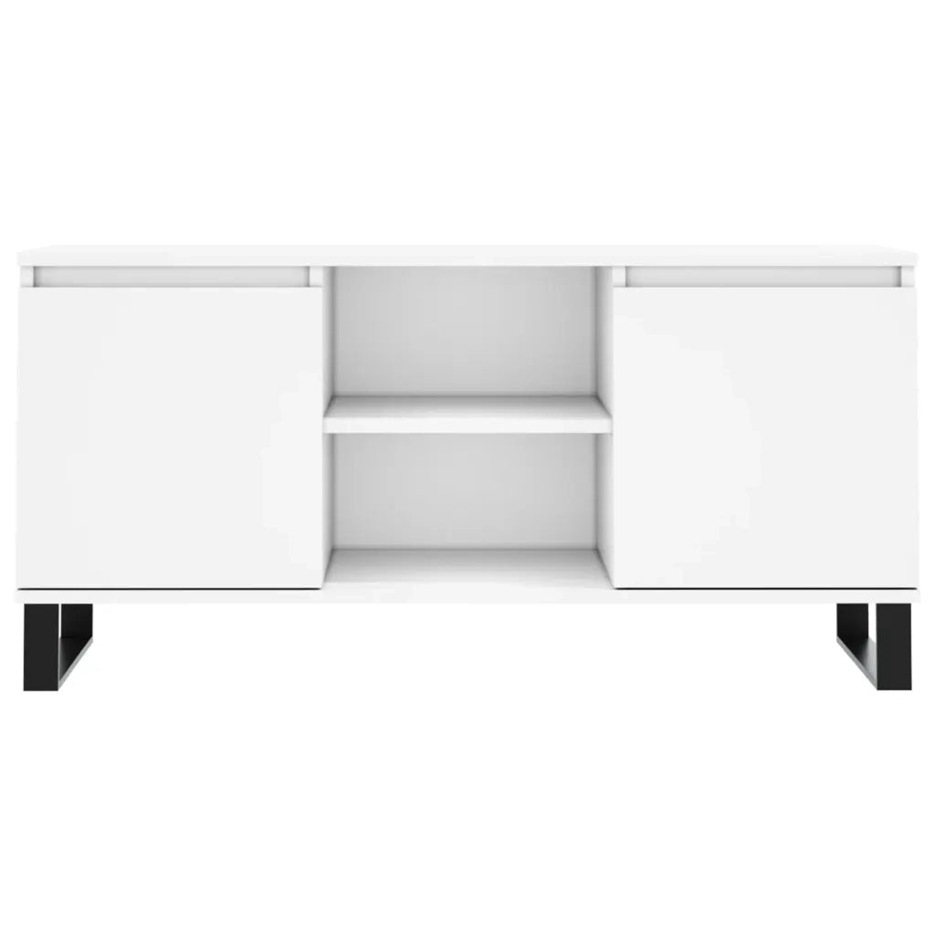 Mobile Porta TV-Credenza TV Bianco 104x35x50 cm in Legno Multistrato 705609