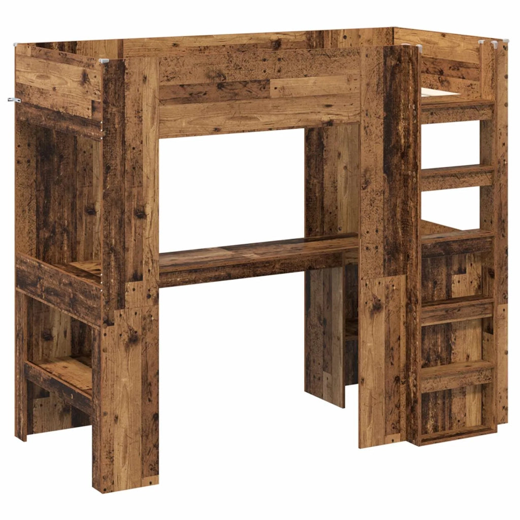 Struttura letto a castello con scrivania Legno vecchio 3410465