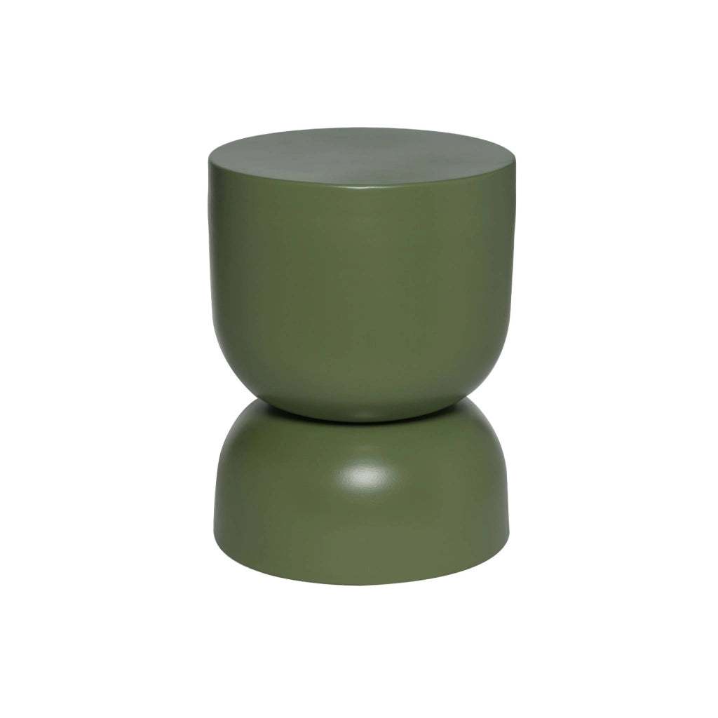 Tavolino, lato divano, comodino metallo, 42cm, verde