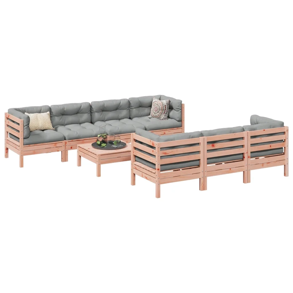 Set Divani da Giardino 8 pz con Cuscini Massello Abete Douglas 3299329