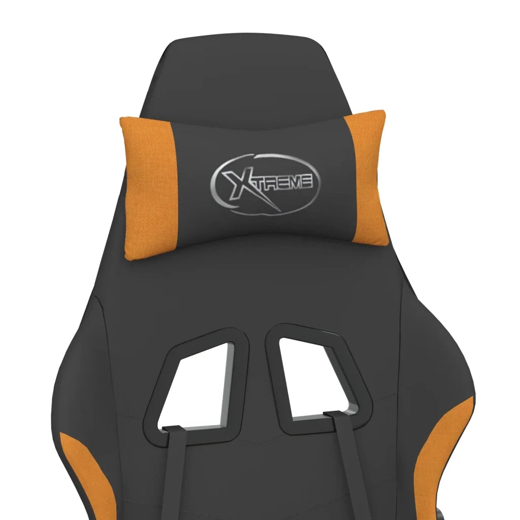Sedia da Gaming Nero e Arancione in Tessuto 3143716