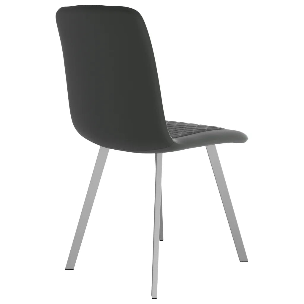 Sedie da Pranzo 2 pz Grigie in Velluto 282569
