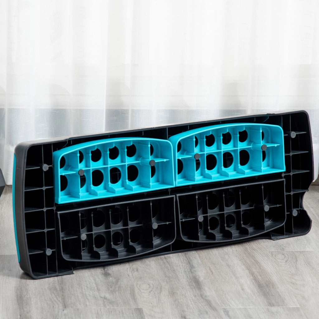 Stepper Fitness Regolabile ¨C Minimal ¨C 78x28x20 cm Nero e Blu