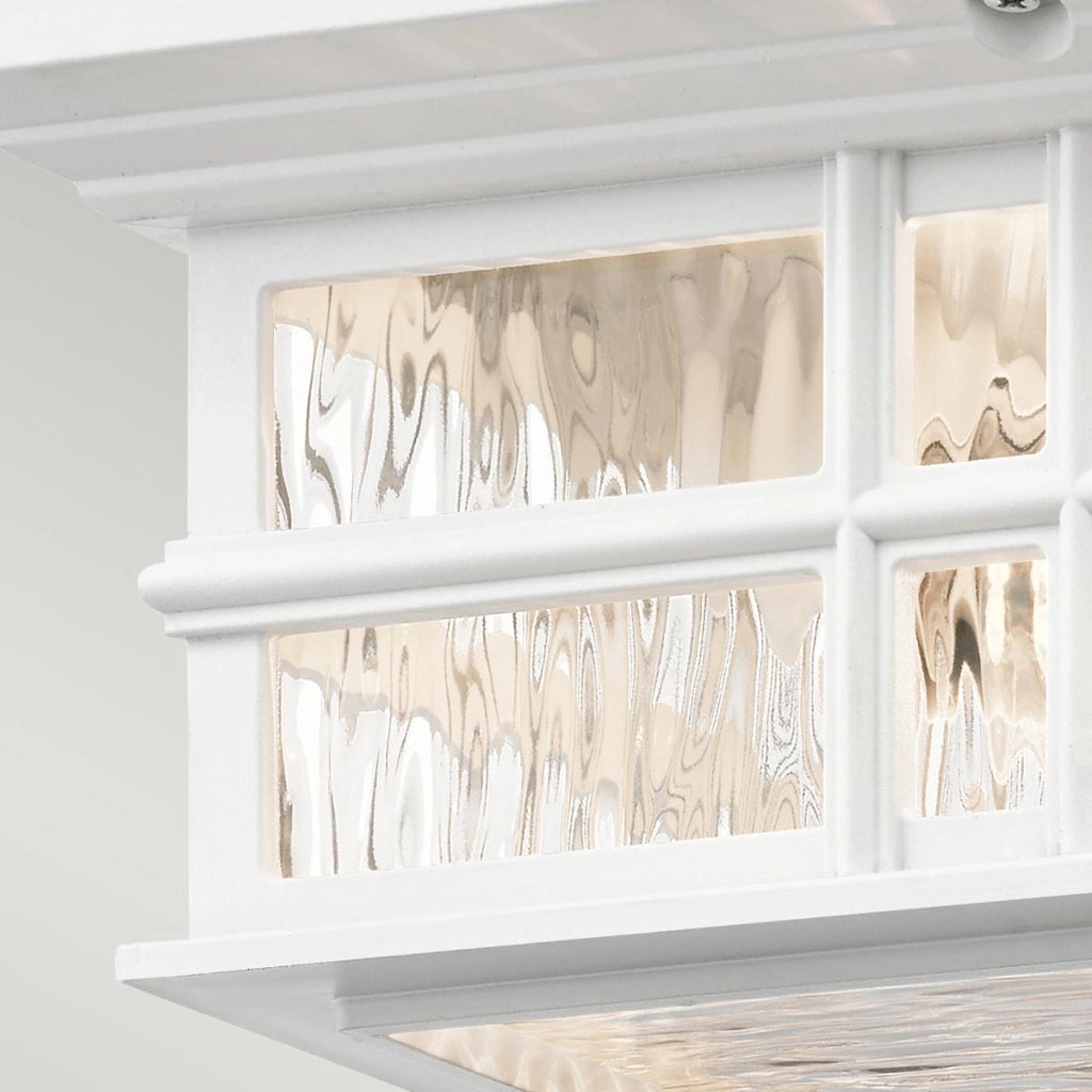 Plafoniera esterna Kichler Beacon Square bianca E27 IP44