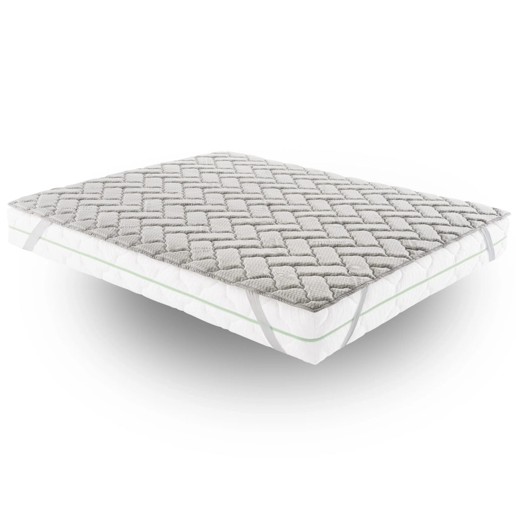 Topper Singolo 80x190 in memory foam 3 cm con rivestimento Trapuntato con Elastico