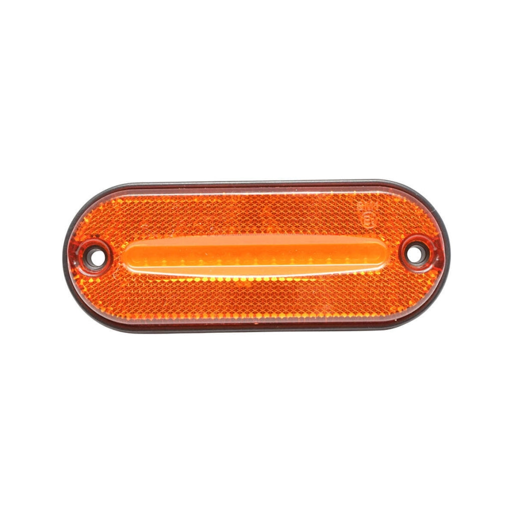 Lampada laterale LED gialla, 120 mm, 12V-24V, Breckner Germany.