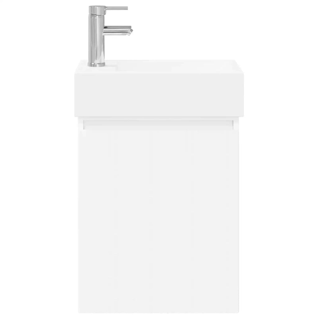 Mobile Bagno | Armadio da bagno con rubinetto Bianco 45,5 x 22,5 x 84 cm