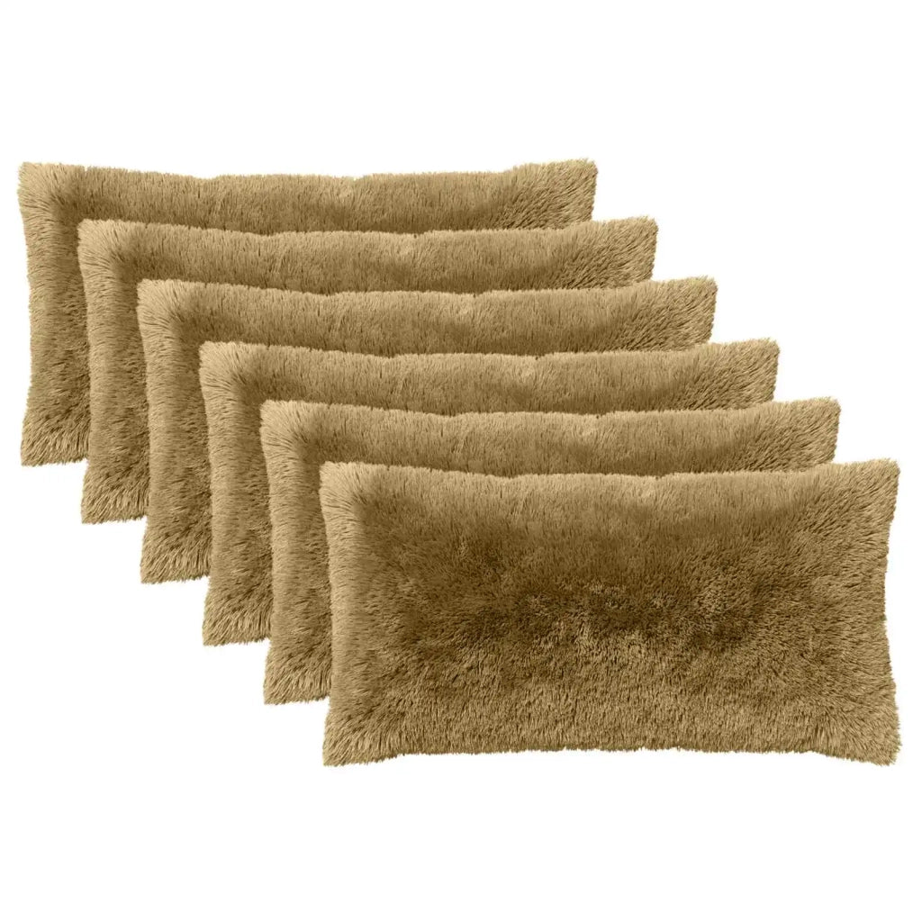 Federa 6 pcs HEERLEN Verde chiaro 40 x 70 cm Fleece PV 909686