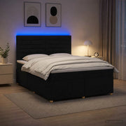 Letto box spring con materasso Nero 180 x 200 cm Tessuto 3455401
