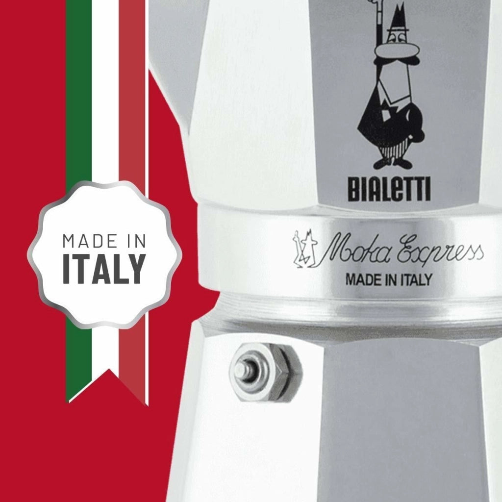 Bialetti 0001168 Moka Express Caffettiera Moka 2 Tazze colore Cromo Satinato
