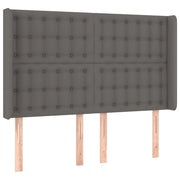 Testiera | Testata ad Orecchio Grigio 147x16x118/128cm in Similpelle