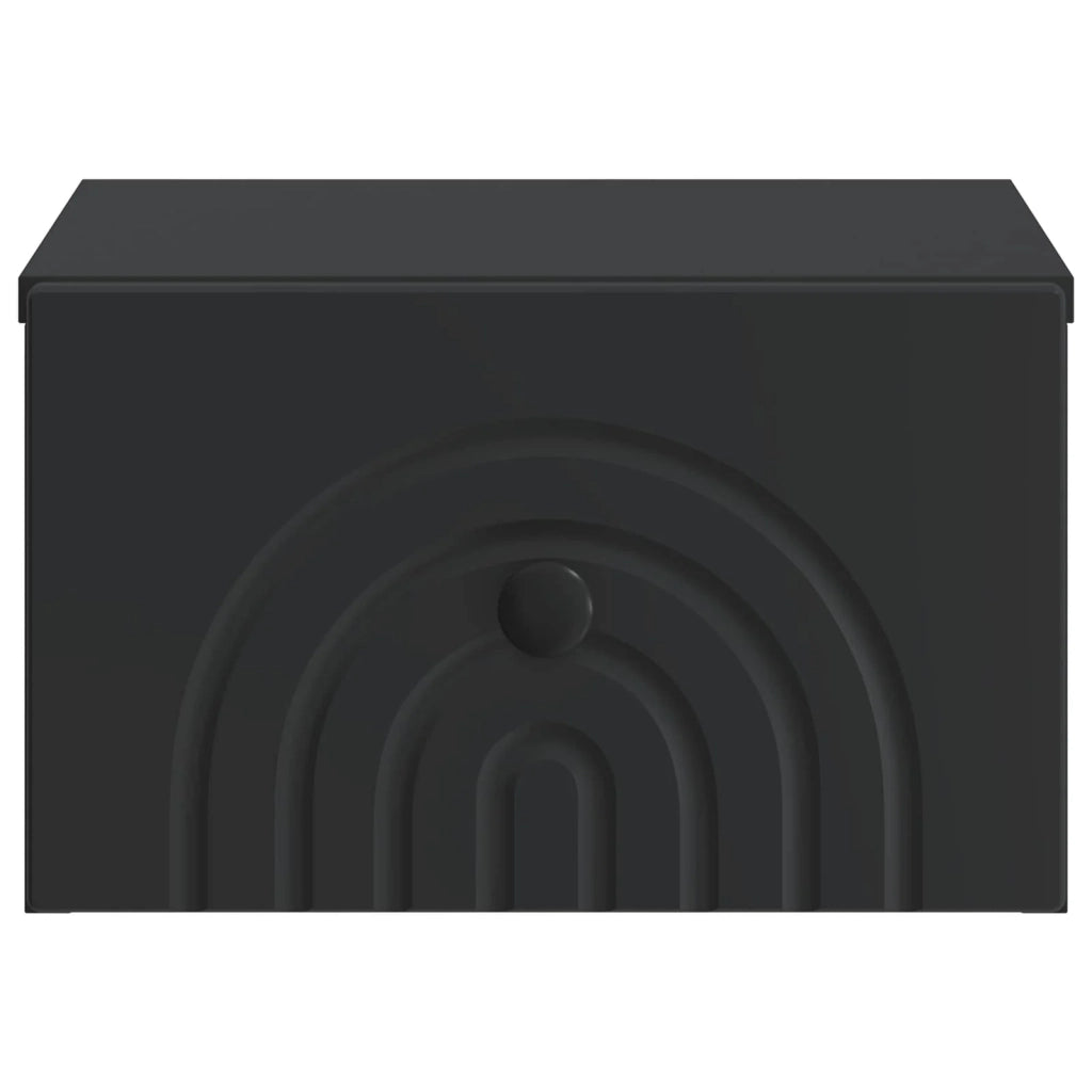 Set di 2 Comodini | Armadio da Notte | Mobiletto da notte a muro Nero 33 x 34,5 x 20 cm