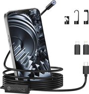 Endoscoop diagnostica con illuminazione LED e cavo da 5m per Android e iOS