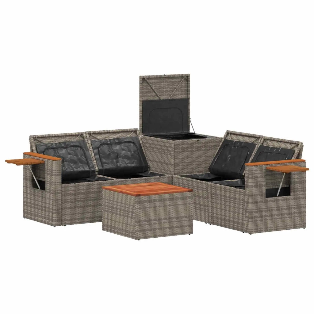 Set di divani 6 pz Grigio e Grigio Scuro 3447670