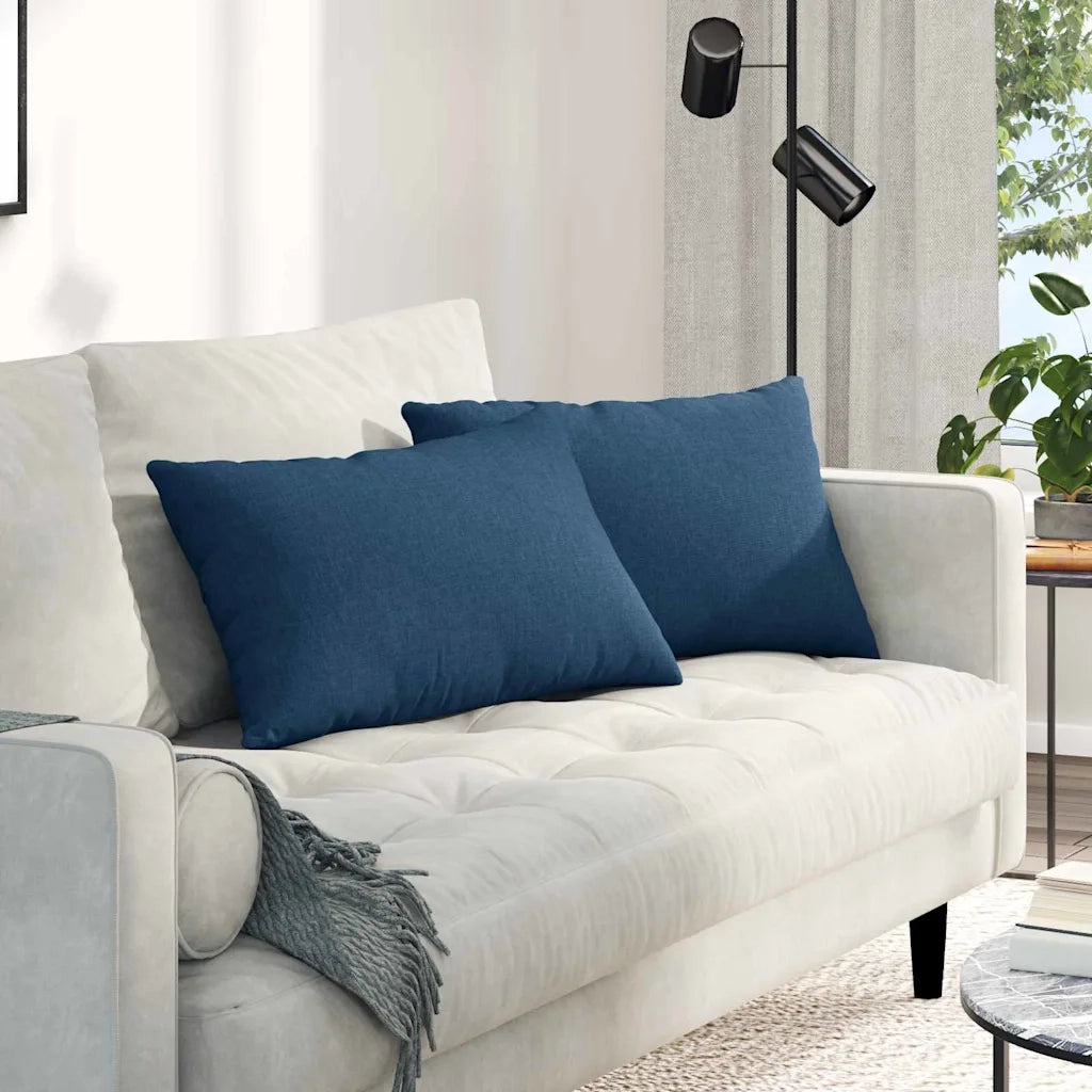 Cuscini da Divano 2 pcs Blu 60 x 40 cm Tessuto 42013661