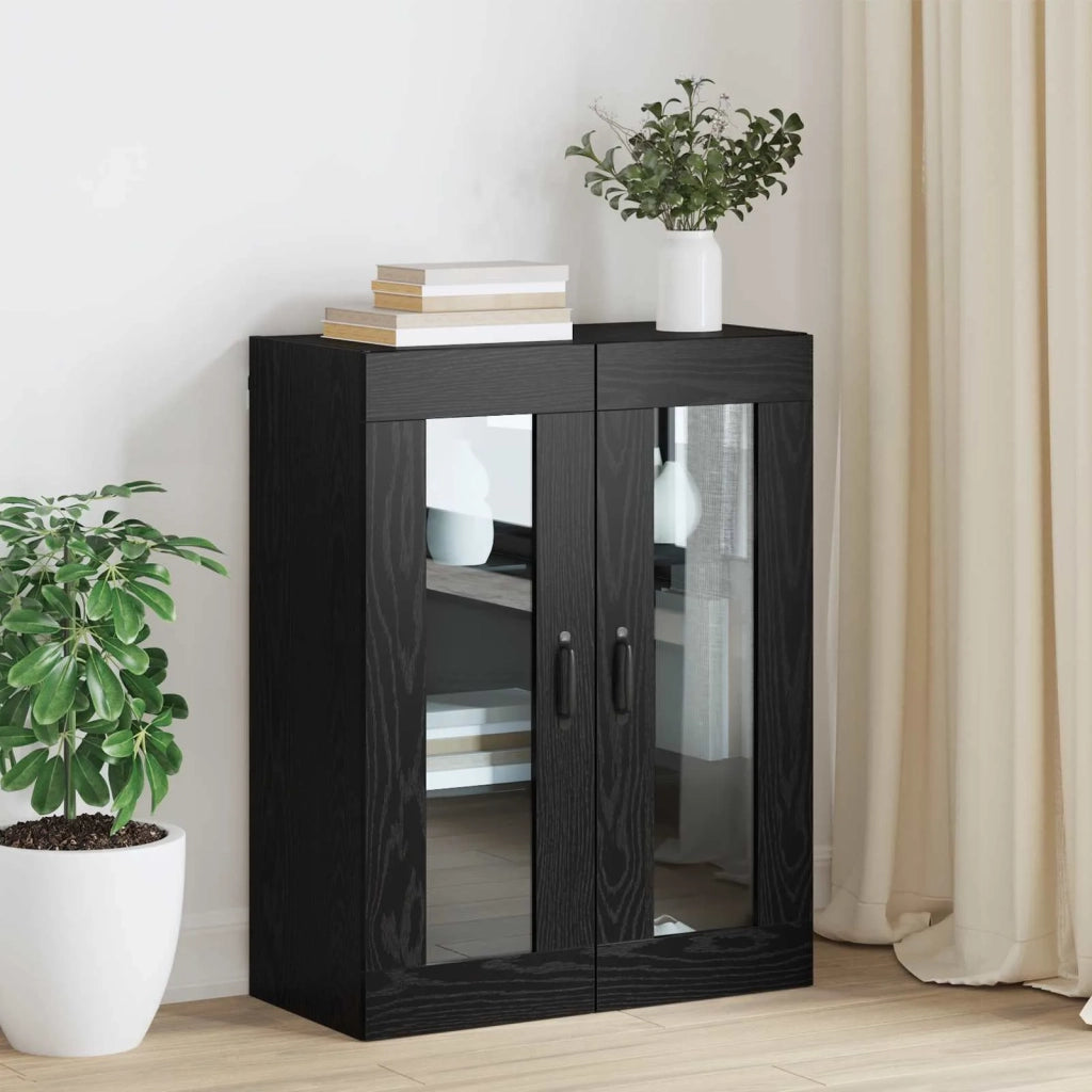 Armadio Montaggio a parete Rovere Nero 69,5 x 34 x 90 cm 879467