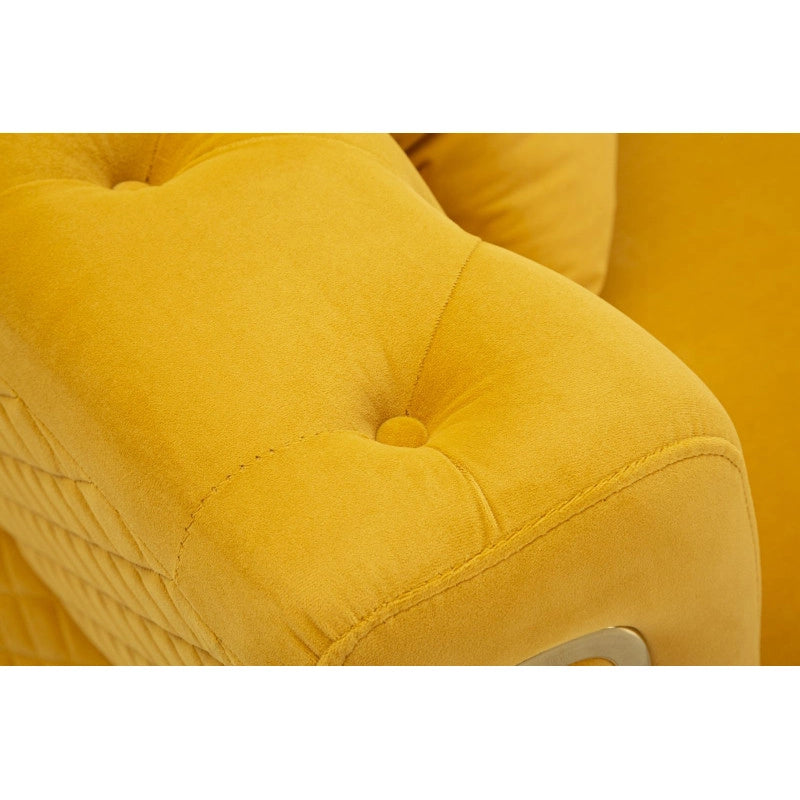 Divano Emy Senape Con Cuscini cm 162x83x76