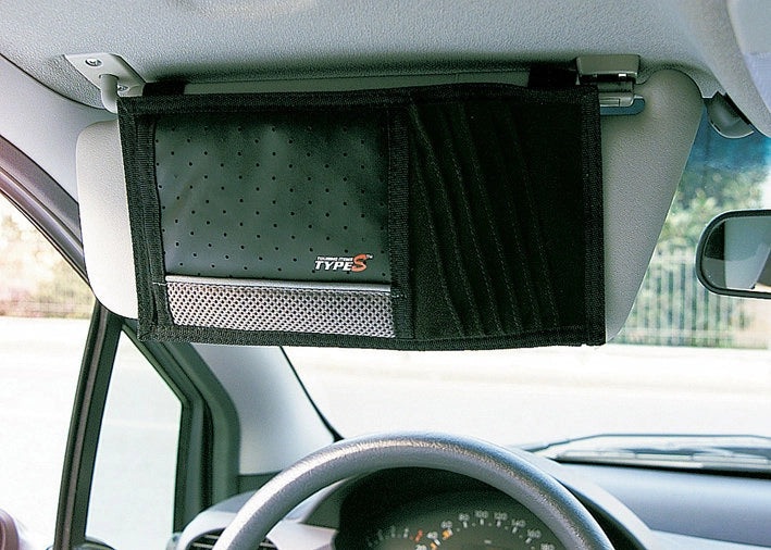 Tasca portadocumenti e cd al parasole per auto
