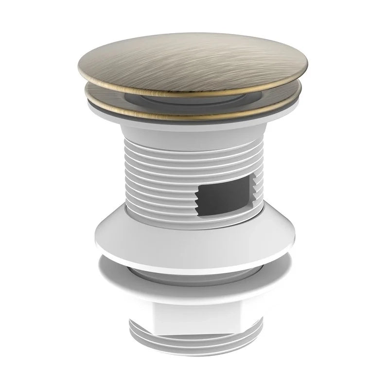 Piletta click clack da 1''1/4 oro lucido con troppo pieno