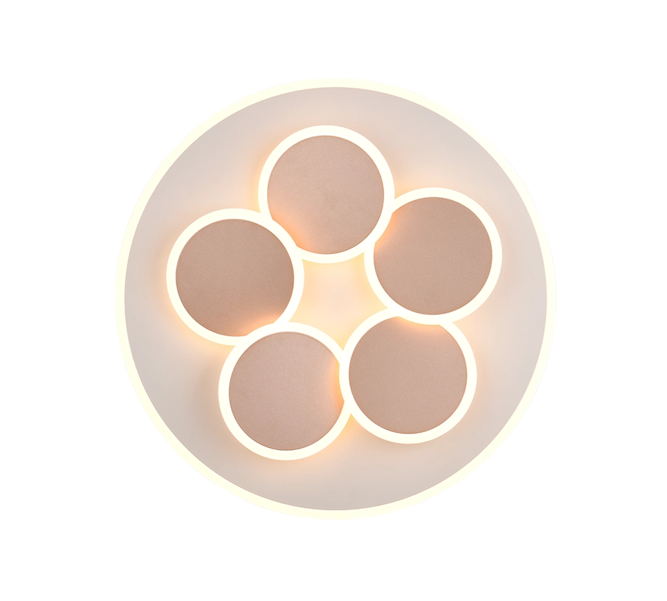 Plafoniera LED, metallo, caffè, D 50 cm, Mandala