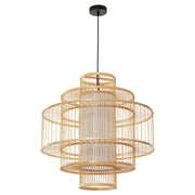 Lampada a sospensione rattan grande E27 15W Stela