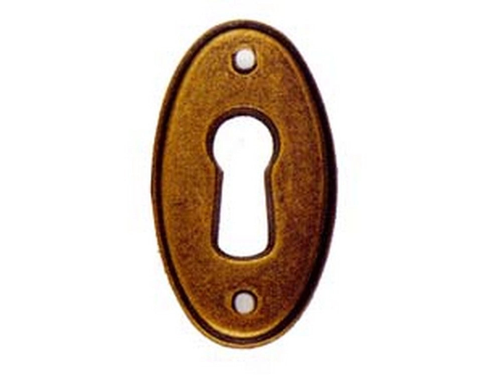 10pz bocchette per mobili ovali mod.30625 in ottone anticato - mm.22x38h. cod:ferx.fer107723