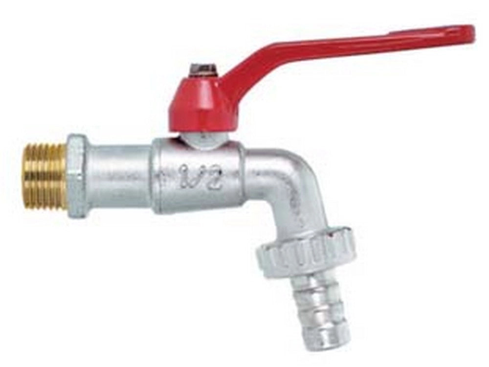 2pz rubinetto a sfera con maniglia a leva - m 1" con portagomma f 1" cod:ferx.fer304641