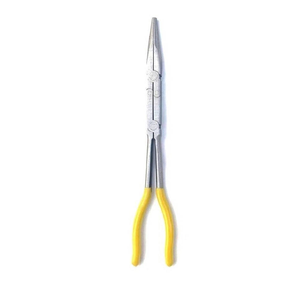 Trade Shop - Pinza Extra Lunga 340mm Becchi Lunghi Dritto A Doppio Snodo Per Valvole Molle -