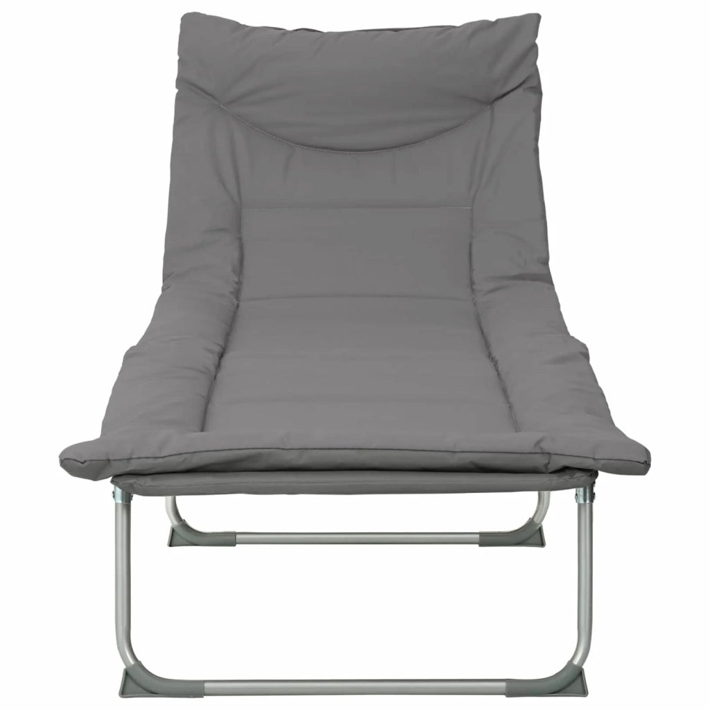Lettino prendisole pieghevole con cuscino 2 pcs Antracite 42032387