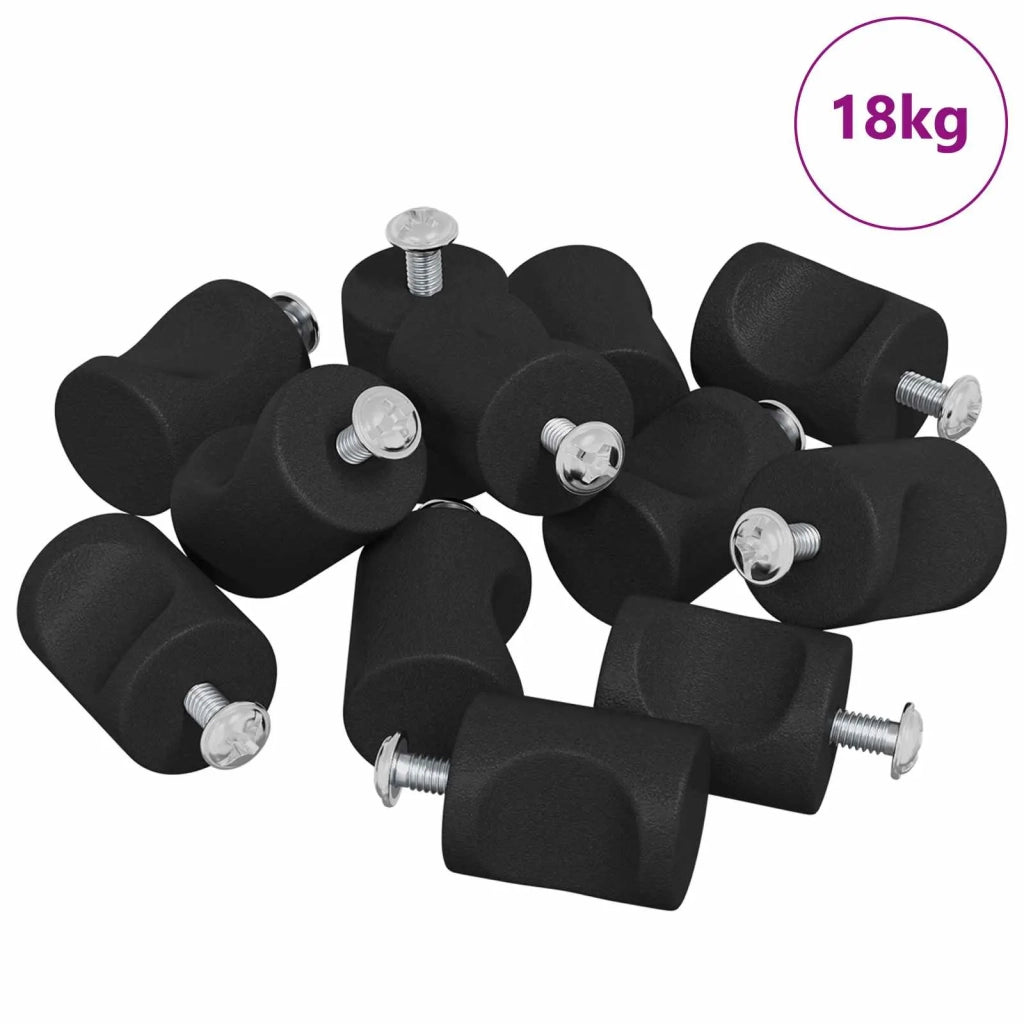 Maniglie per Armadi 968 pcs Nero Ferro 864745