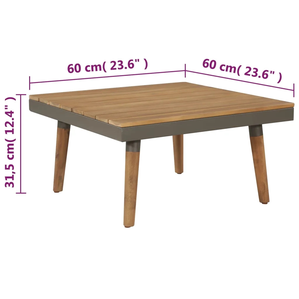 Set Divani da Giardino 4 pz con Cuscini Legno di Acacia Marrone 44240