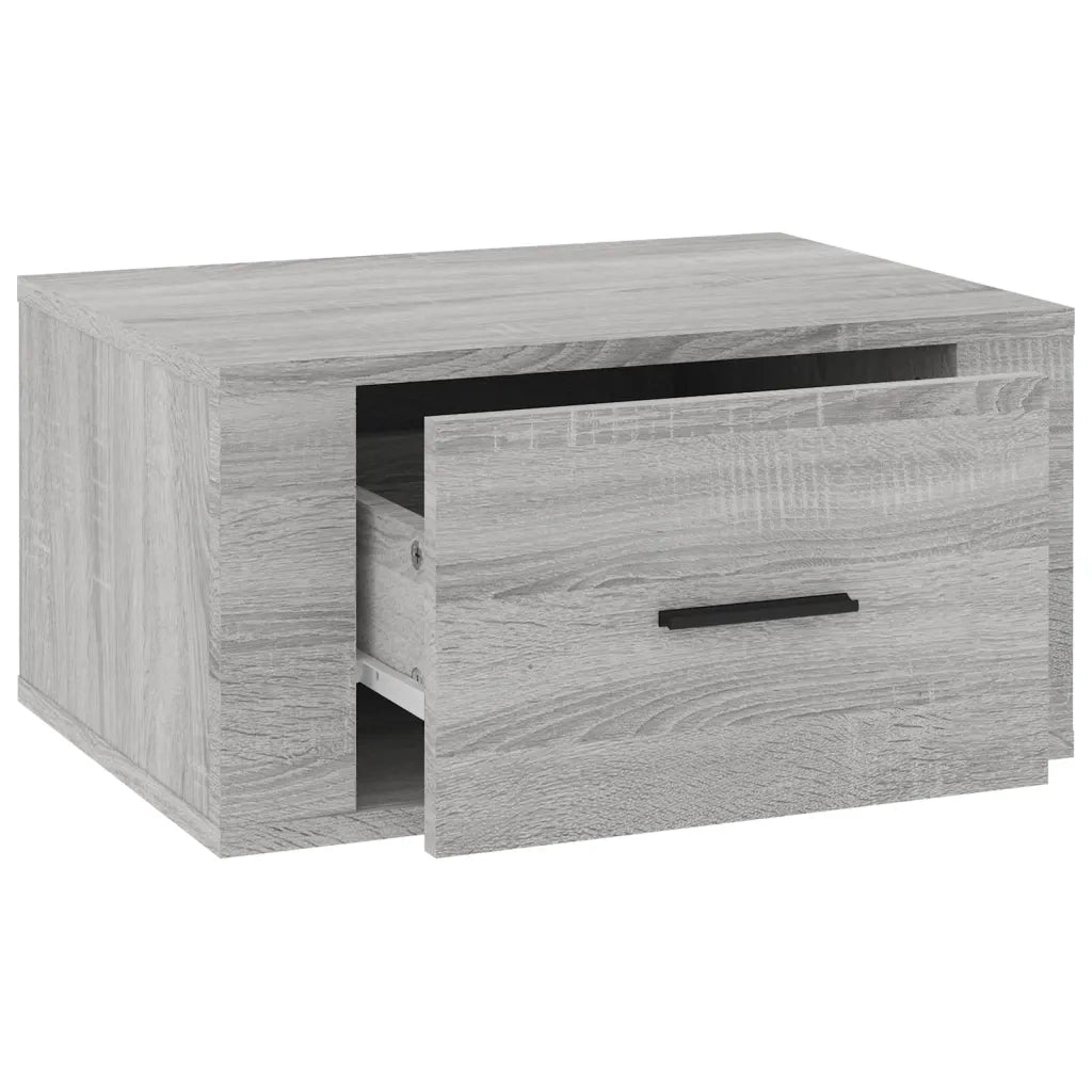 Comodino | Armadio da Notte | Mobiletto da notte a Muro Grigio Sonoma 50x36x25 cm