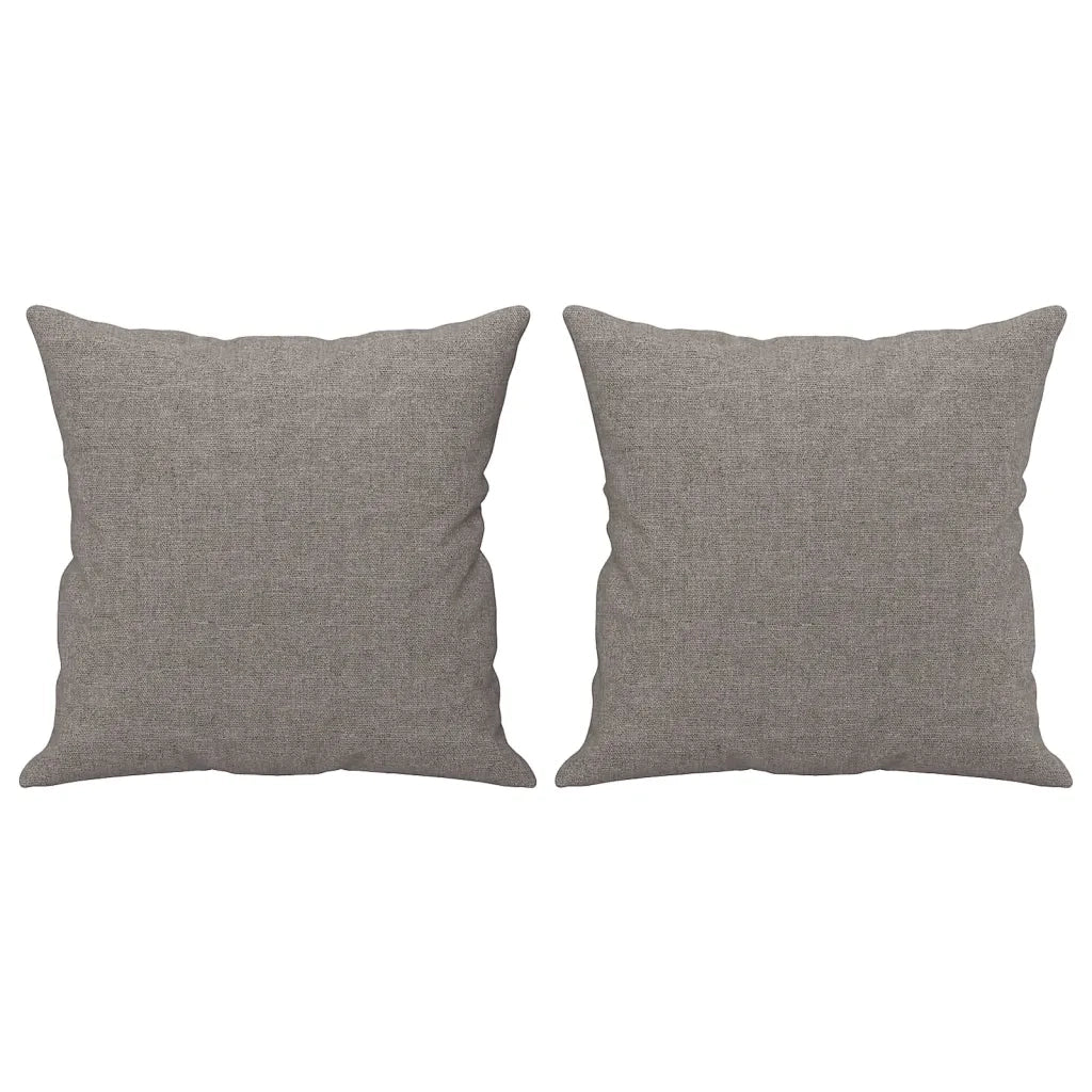 Set Divani 2 pz con Cuscini Tortora in Tessuto