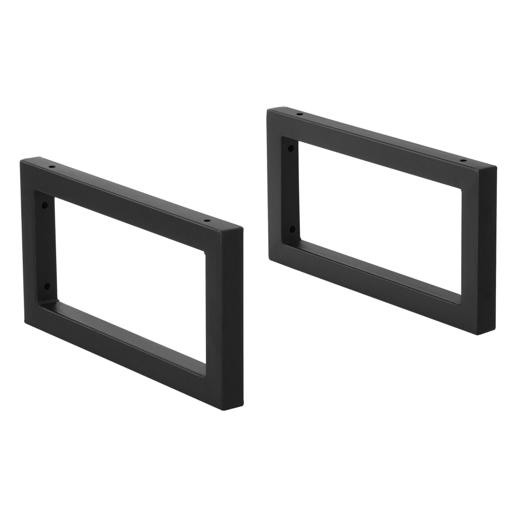 Set di 2 Supporti per Mobili Fai da Te Montaggio a Parete - (LaxA) 40x20 cm - 2 Staffe in Acciaio per Mensole/Piani di Appoggio - Supporto Fino a 50 kg - Nero opaco